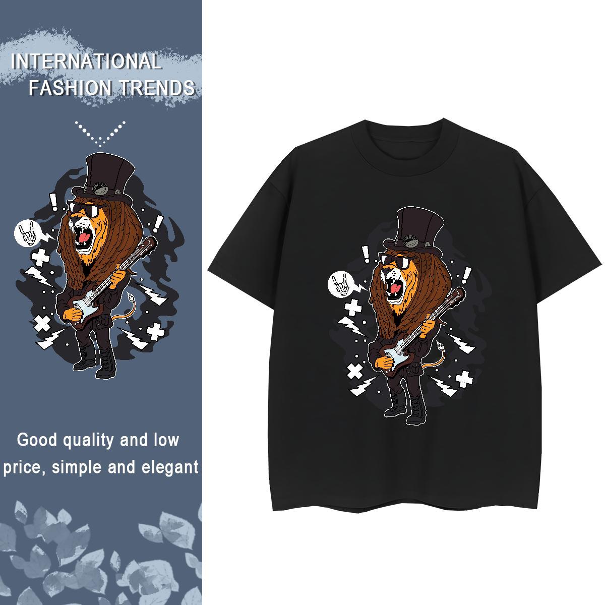 Casual New Woman T Shirts Round Neck Short Sleeve 100% Cotton 230g Lady T shirt Cartoon Printing L-4XL fashion Street Female Top Tees