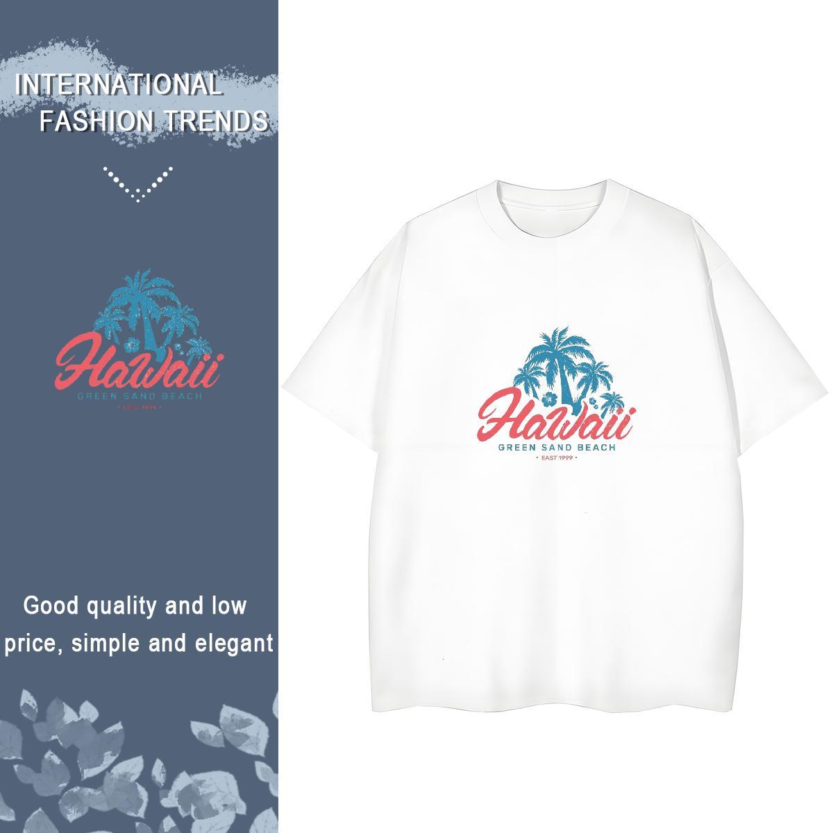 Brand T-Shirts Breathable Crew Neck 230g 100% Cotton Women Tees Customized tree High Street Hip Hop Designer Nice Tops