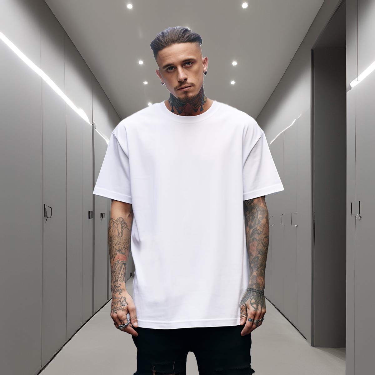 Fashion Casual Casual Daily Wear Mens Tshirts scary Breathable 230g Cotton T shirt Loose Cartoon Print Tees