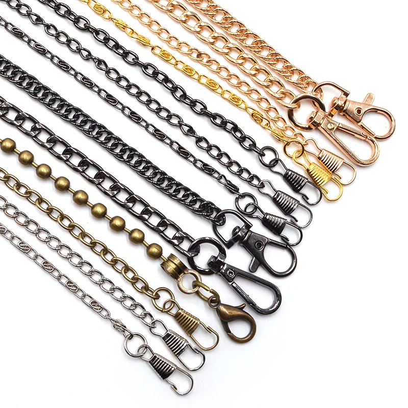 120cm Metal Chains Handbag For Bag Purse With Buckles Shoulder Straps Handles Parts Accessories 10pcs/lot 240821