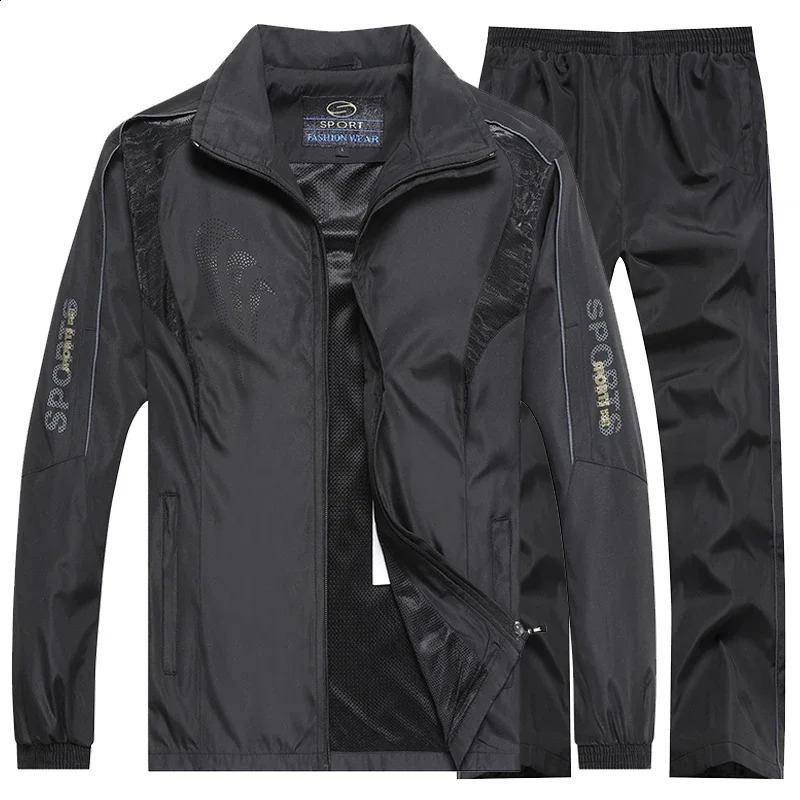 Mens Athletic Running Tracksuit Hoodies Casual Full Zip JacketSweat pants Set Gym Jogging Sports Suit Outwear Men Clothing 240822