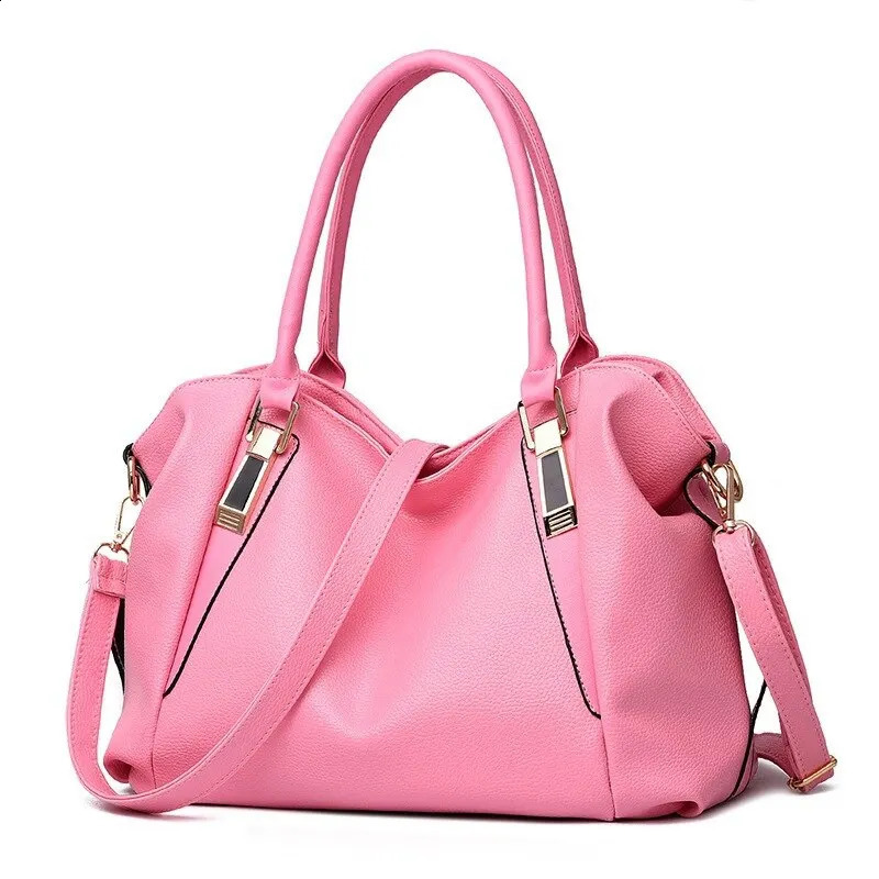 Casual Fashion Womens Shoulder Bag Solid Color Soft Large Capacity Horizontal Handbag 240826