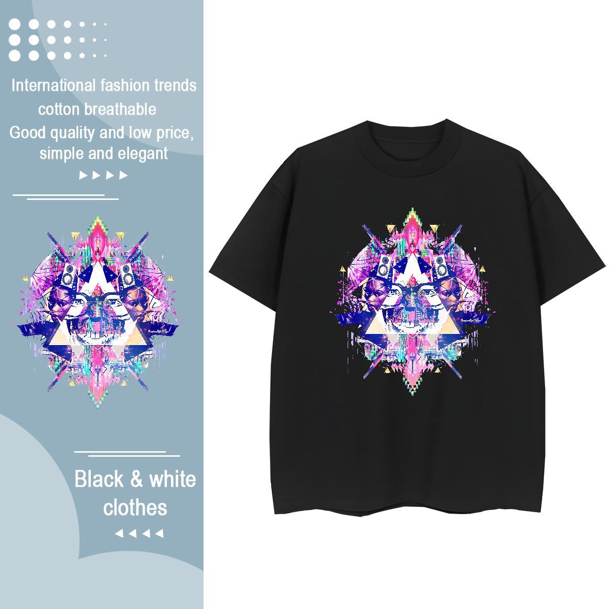 Classic Women T Shirts 230g 100% Cotton Breathable Crew Neck Casual Sport eye of the devil Unisex Tshirts Wholesale Oversized L-4XL Tees Shirts