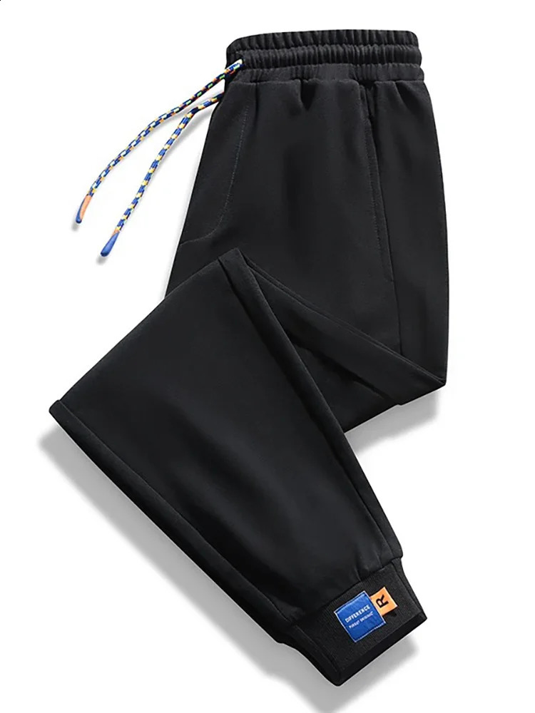 Autumn And Winter Multi-Color Large Size Pure Color Simple Korean Pants Casual Trendy Hundred Cotton Long Pants 6xl 240822