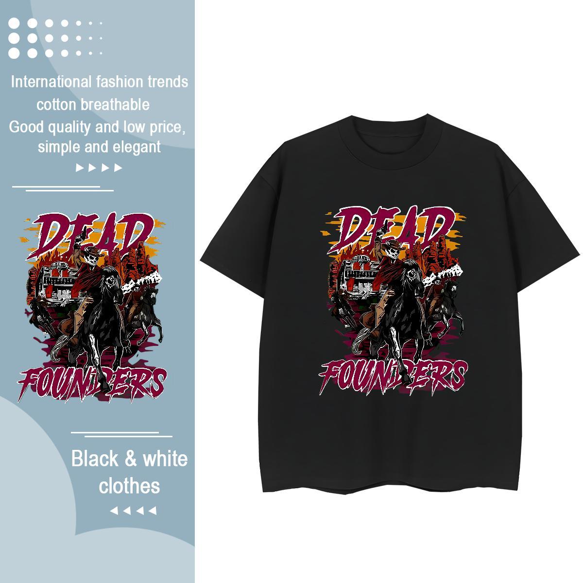 TOP Quality T-Shirts 230g 100% Cotton Crew Neck Breathable Sports Casual skull Women Tshirts Lady Custom Printed Tee Shirt