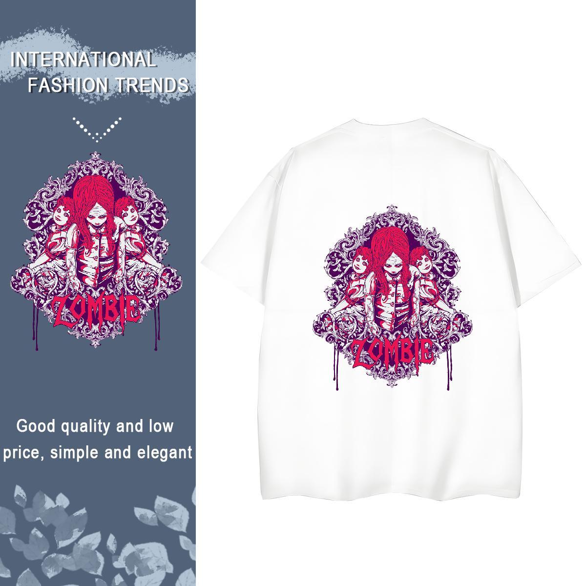2024 Designer T shirt 230g Cotton Breathable Short Sleeve Daily Outfit skull Women Tshirts Free Shipping DIY Logo Wear