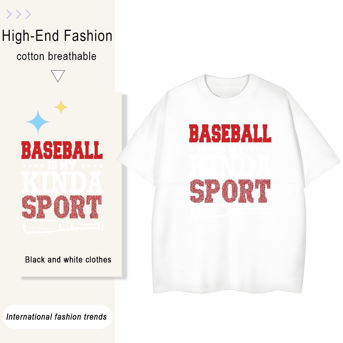 Nice Woman Tshirt 230g 100% Cotton baseball Daily Wear Womens T Shirts Crew Neck Skull Tops Tees
