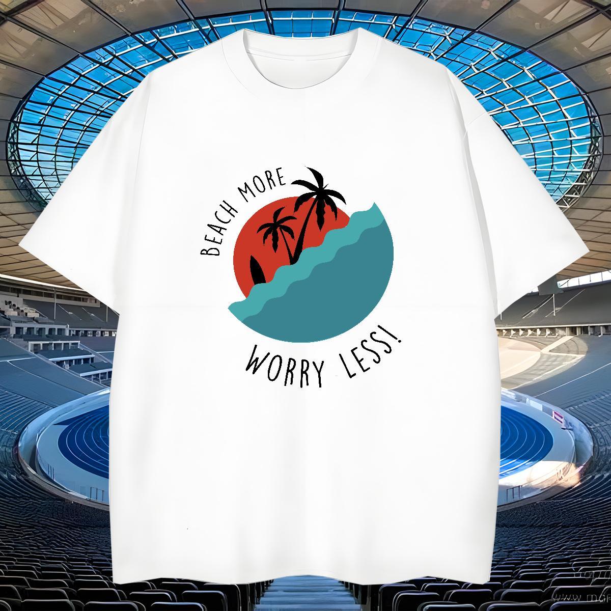 Cool Design Couples T Shirts Casual Beach 230g Cotton DIY Printed Breathable Short Sleeve sea Mens T Shirts Factory Direct Clothes