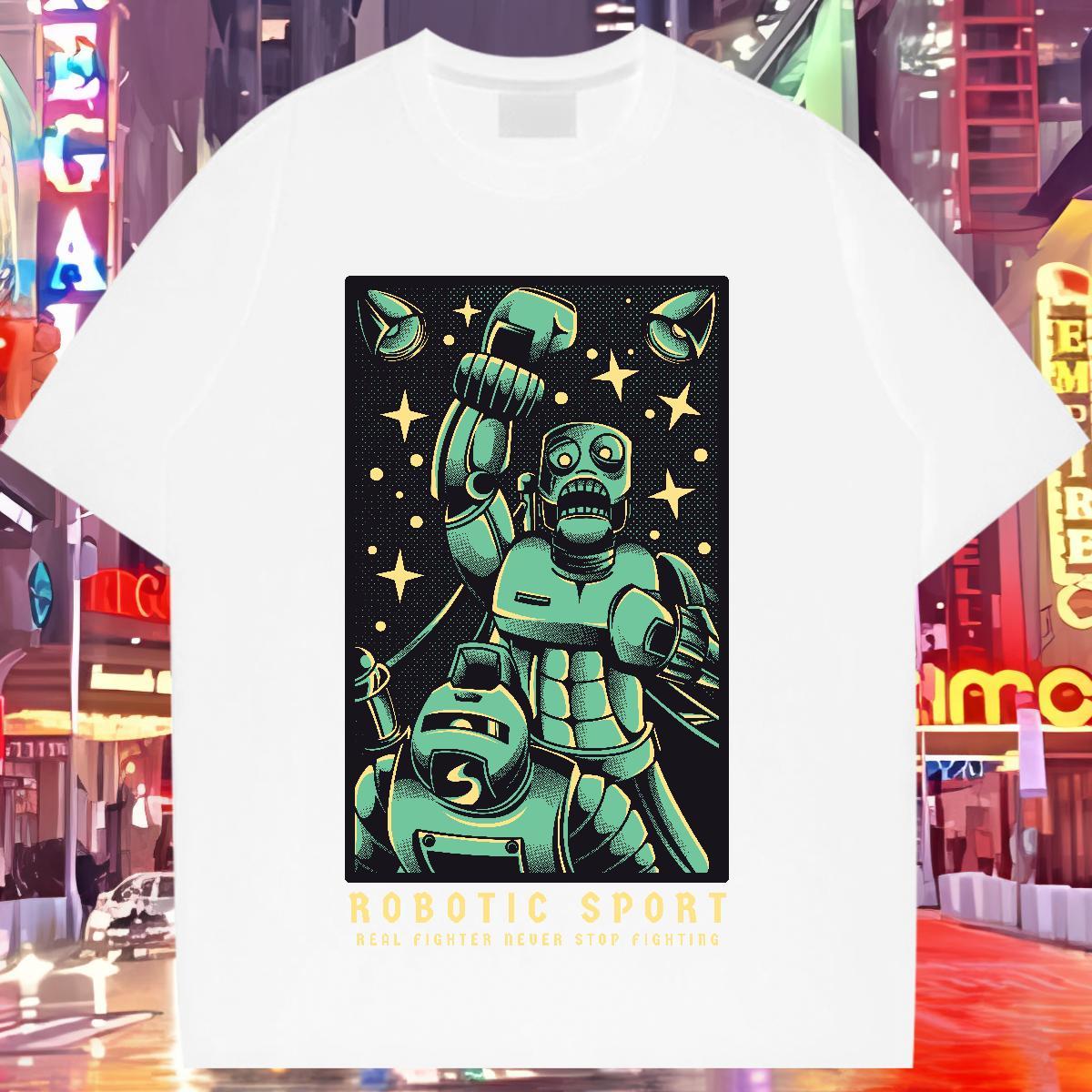 Classic T shirt Breathable Short Sleeve 100% Cotton 230g Womens Tshirts Cartoon Floral Printing ET Daily Outfit High quality Tee Shirt