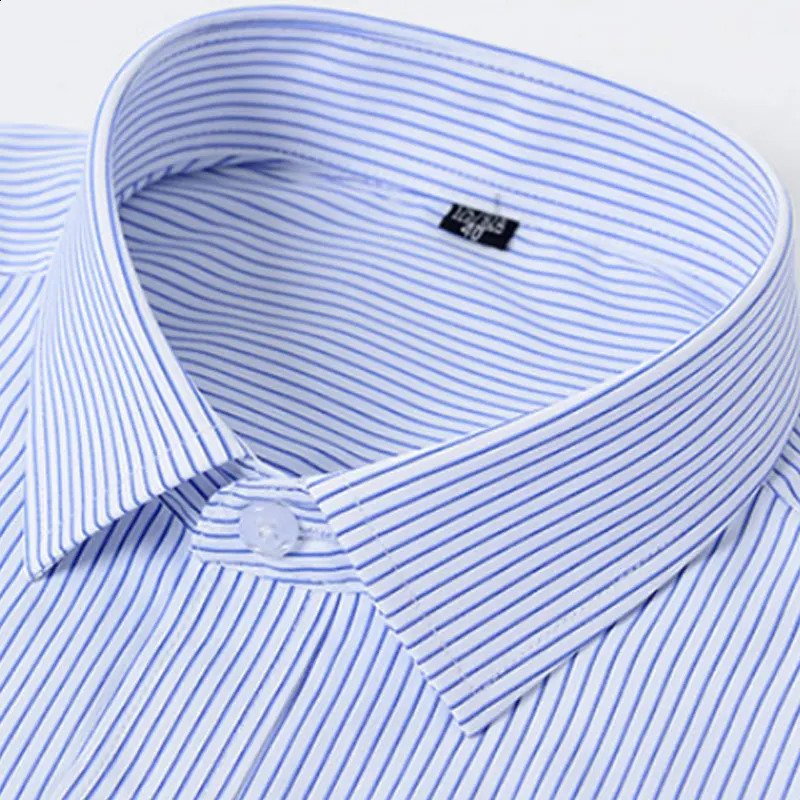 mens long-sleeved shirt spring summer business leisure work clothes cotton plaid non-ironing high quality breathable 240822