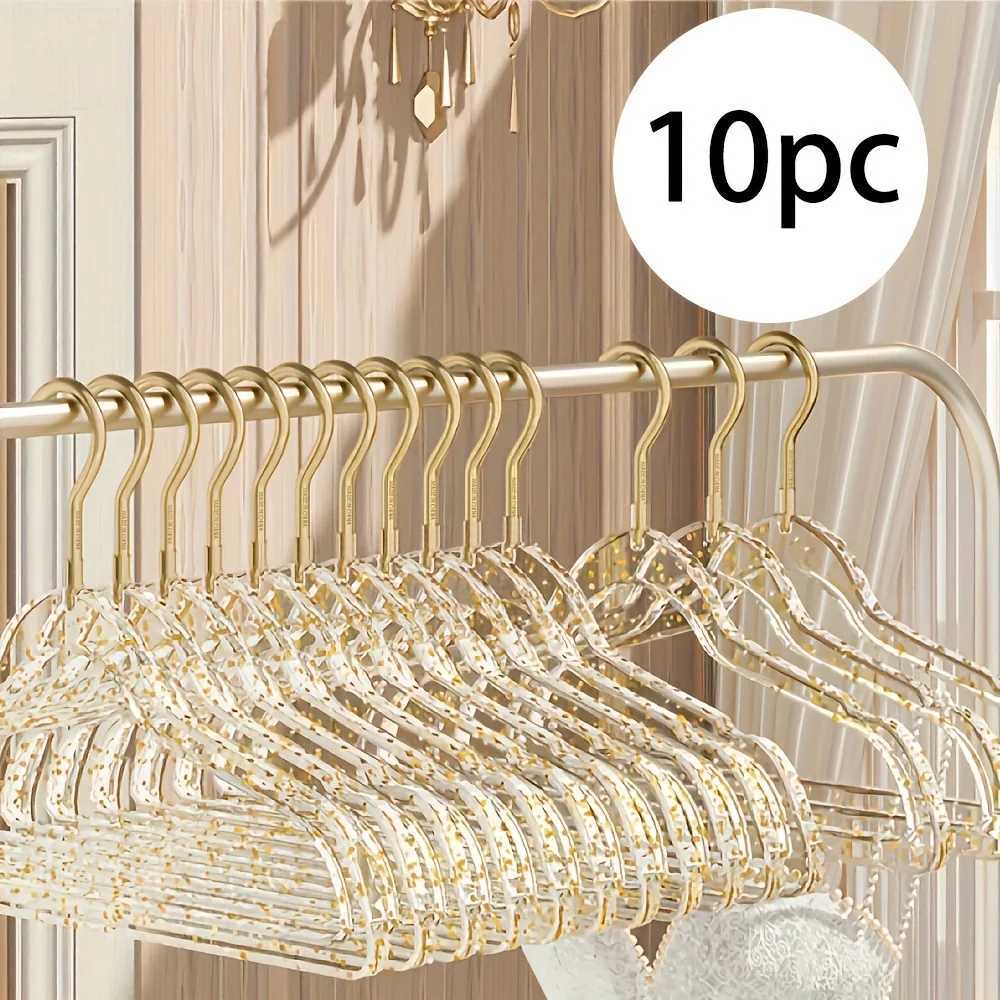 10/20/30 Home Clothes Hangers Acrylic Sparkling Powder Crystal Clothes Hangers Transparent Anti Slip Invisible Drop ResistantXJ240216