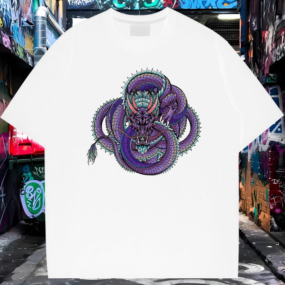 Wholesale angry T-Shirts Summer Casual Tshirts 230g Pure Cotton 2024 DIY Breathable Crew Neck Anime Print Tees Shirts