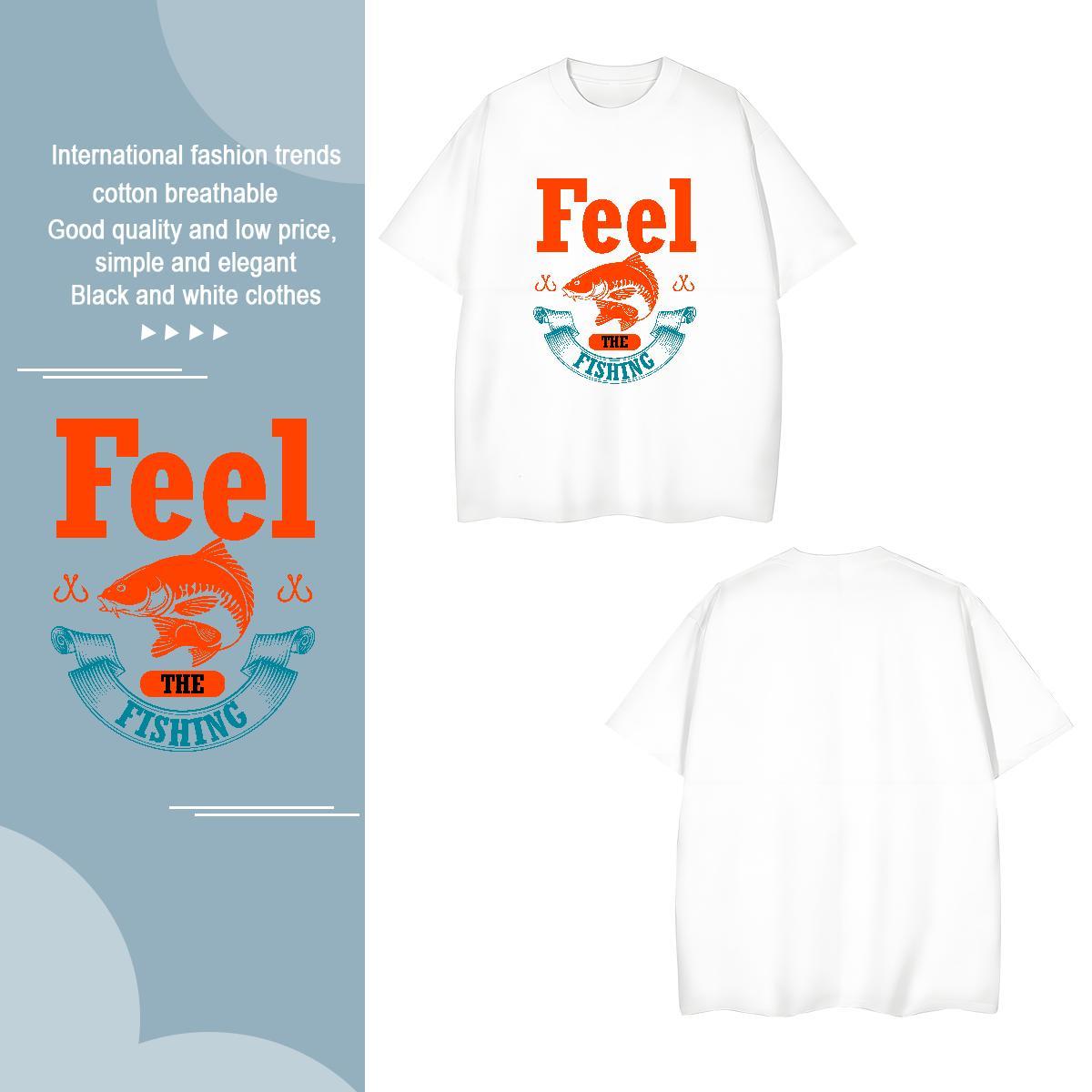 Brand fish Man T Shirts Summer Casual Tshirts 230g 100% Cotton Classic Casual Pure Cotton Oversized 3XL 4XL Tee Shirt