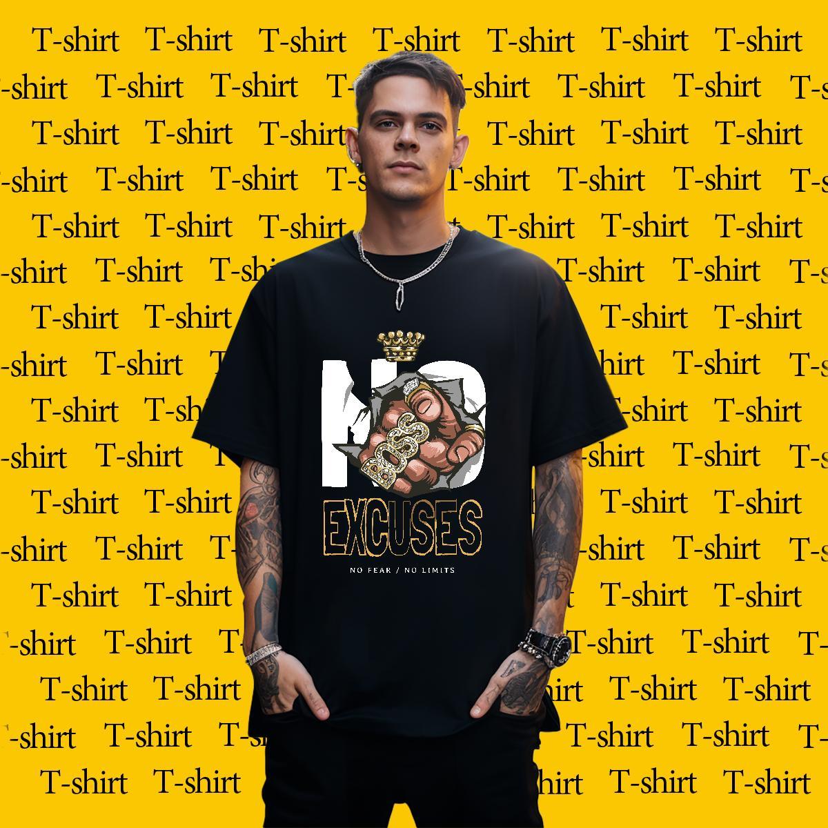 Wholesale Men Clothes T-Shirt Street Wear 230g Cotton Plus Size Cartoon Breathable Short Sleeve letter T-Shirts Classic Casual Tops Tees