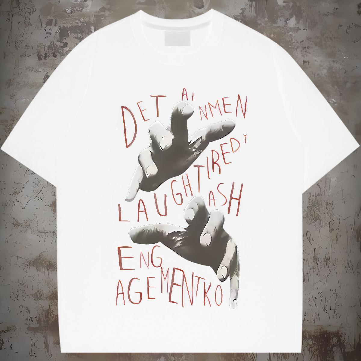 Loose hand Man T Shirts Street Wear Tshirts 230g 100% Cotton Wholesale Breathable Short Sleeve Custom Anime Tee Shirt