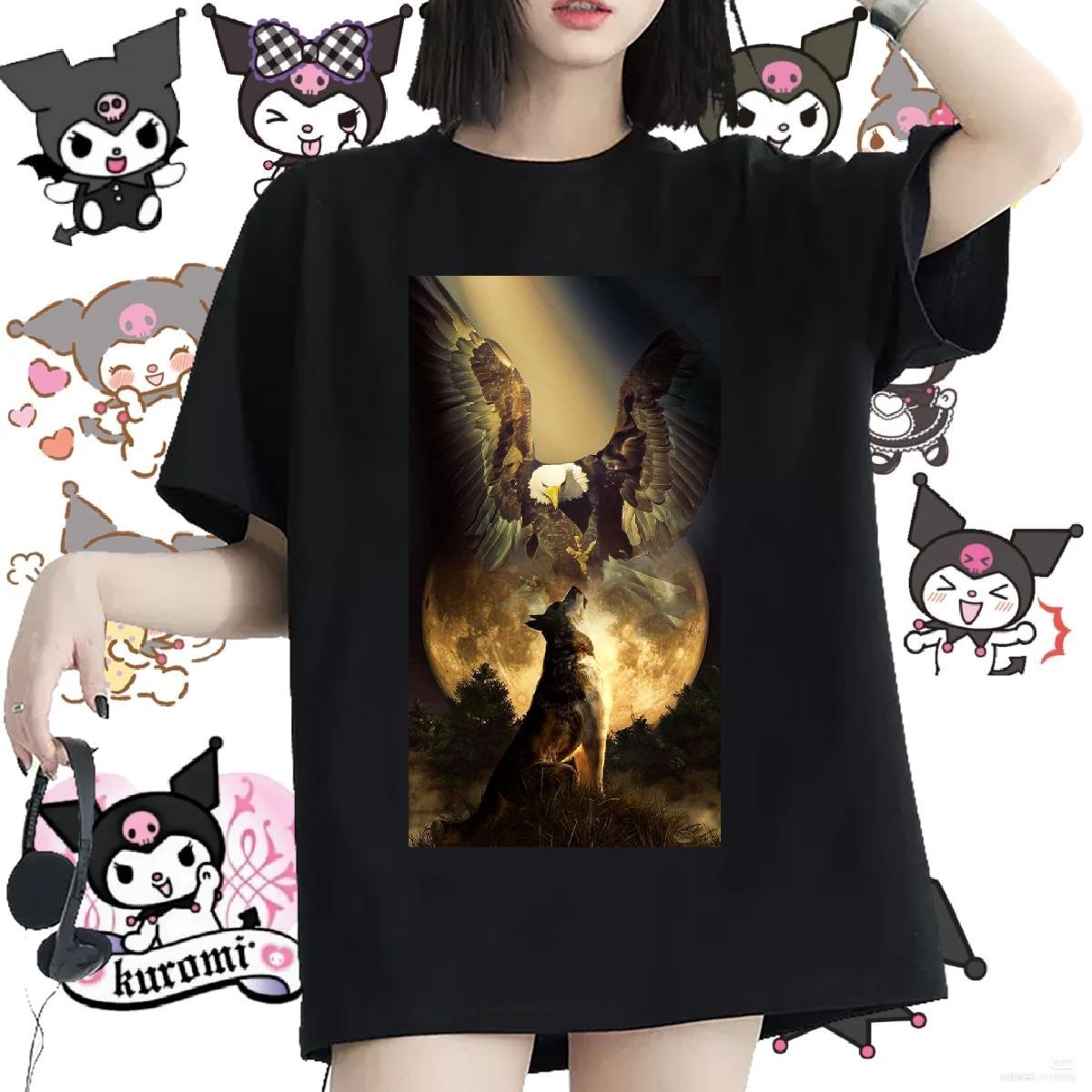 New Arrival Woman T Shirts Breathable Crew Neck 230g 100% Cotton Couples T Shirts Oversized eagle Sport 5A Top Shirts