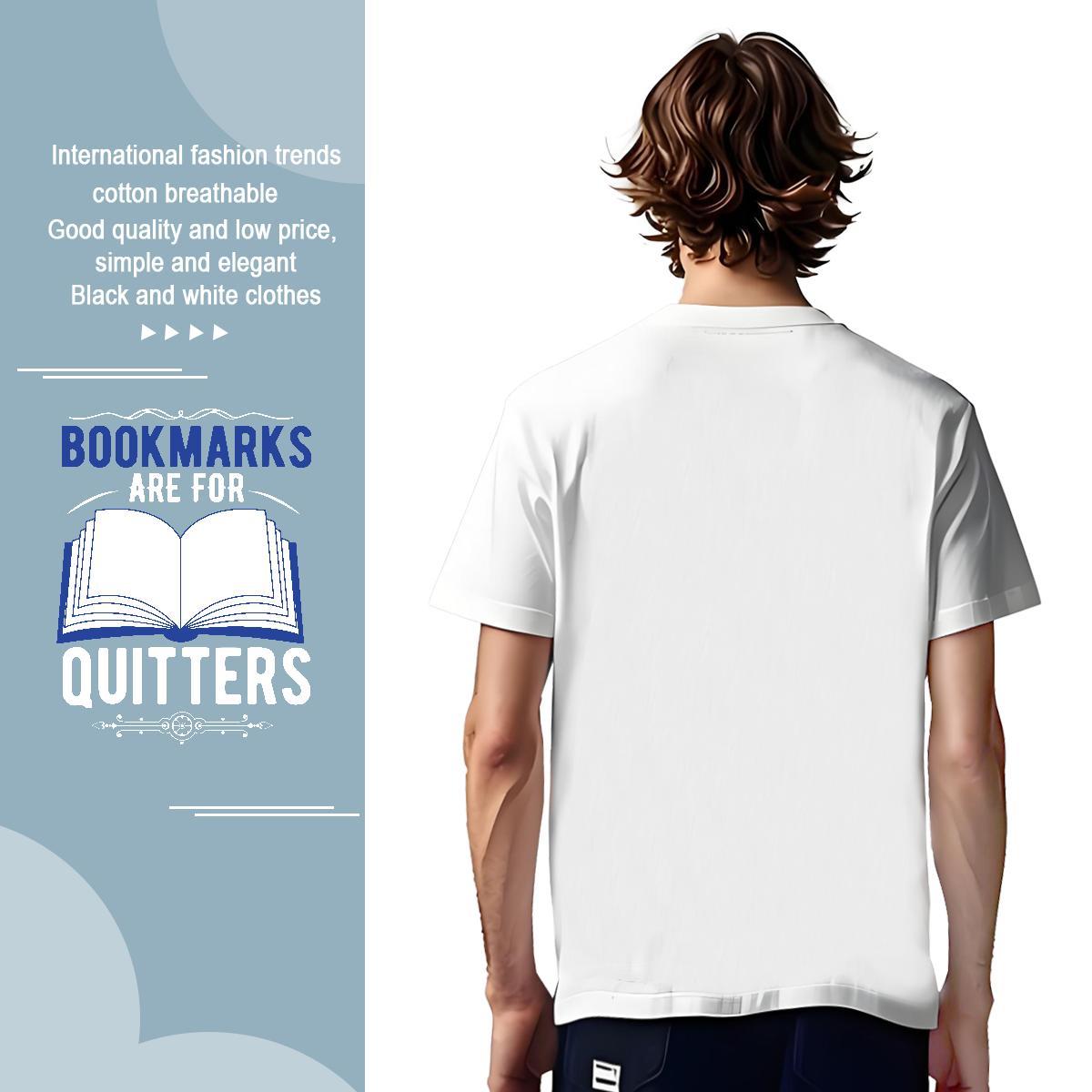 Cool book Mens T Shirts Summer Casual Men Tees 230g Pure Cotton Casual New Breathable Custom Print Oversized Tee Shirt