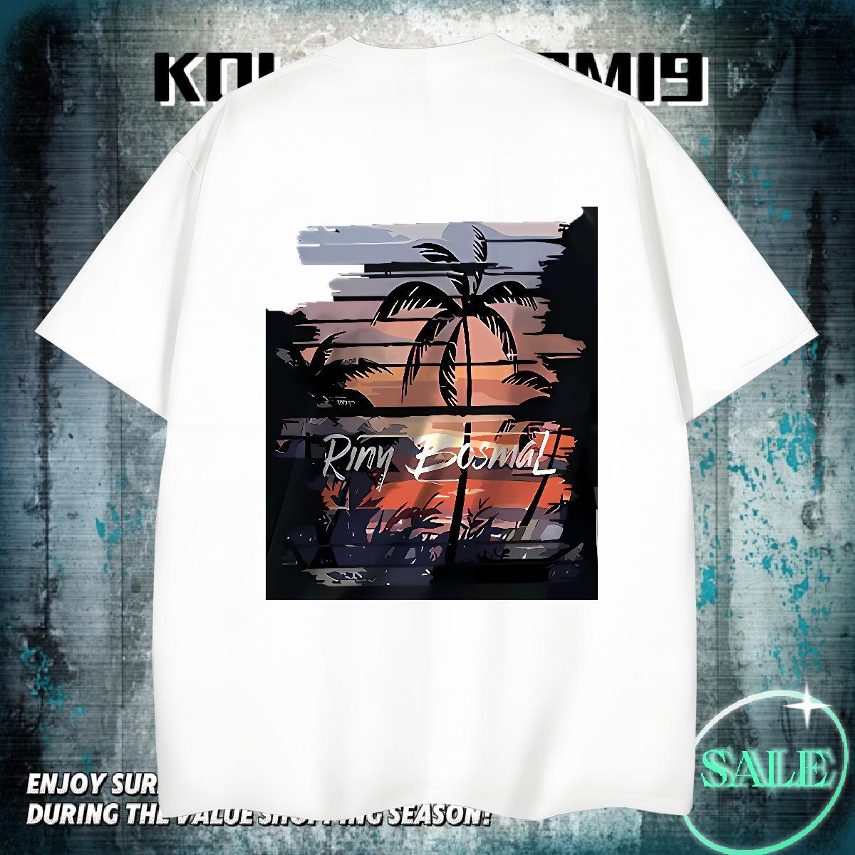 Classic Tshirt for Man Woman Casual Daily Wear 230g Pure Cotton Custom Anime Breathable Crew Neck scenery Man T Shirts Classic Casual Tees Shirts