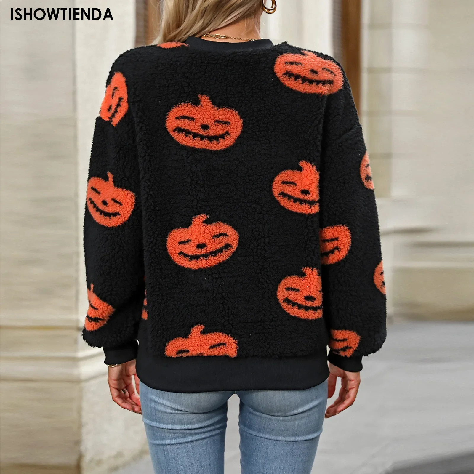 Autumn Winter Knitted Sweater Halloween Skull Graphic Knitwear Retro Vintage 90s Long Sleeve Womens Pullover Top Y2k Clothes 240821