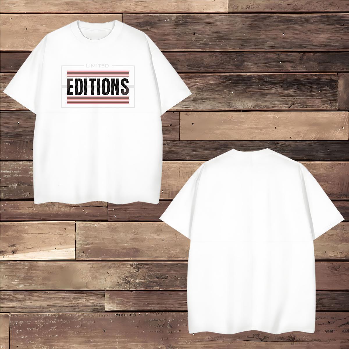 High Quality editions Mens T Shirts High Street Hip Hop Couples T Shirts 230g Cotton Factory Direct Breathable Crew Neck Custom Print Oversized Wear