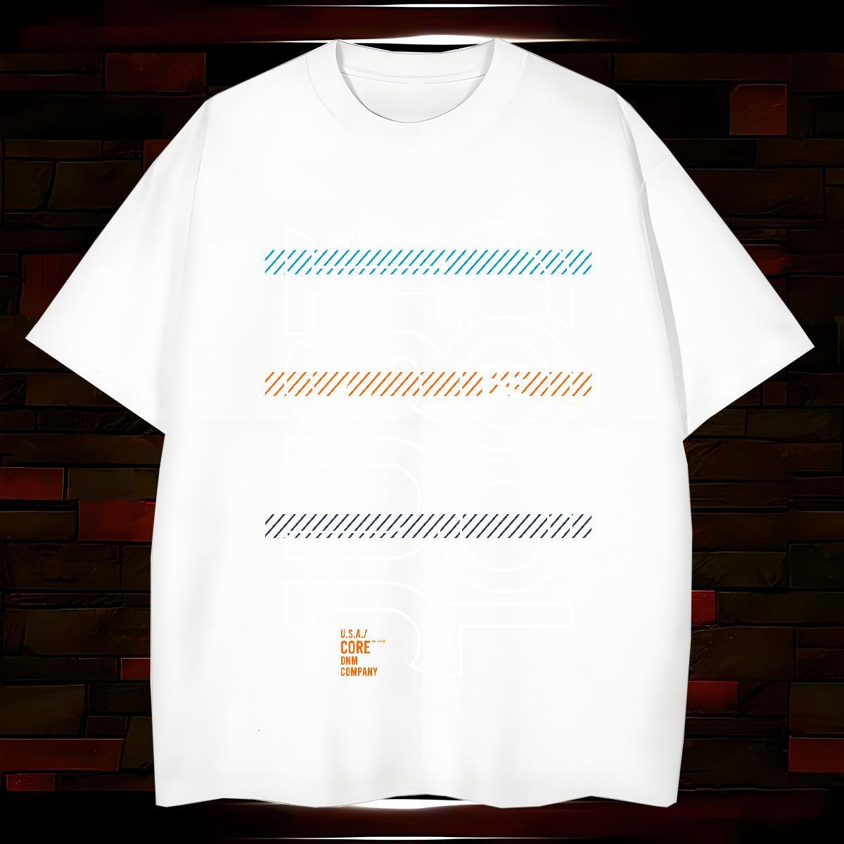 Cool Design number T-Shirts for Men Daily Wear Men Clothes T-Shirt 230g Cotton Fashion Casual Breathable Crew Neck Oversized 4XL Tops