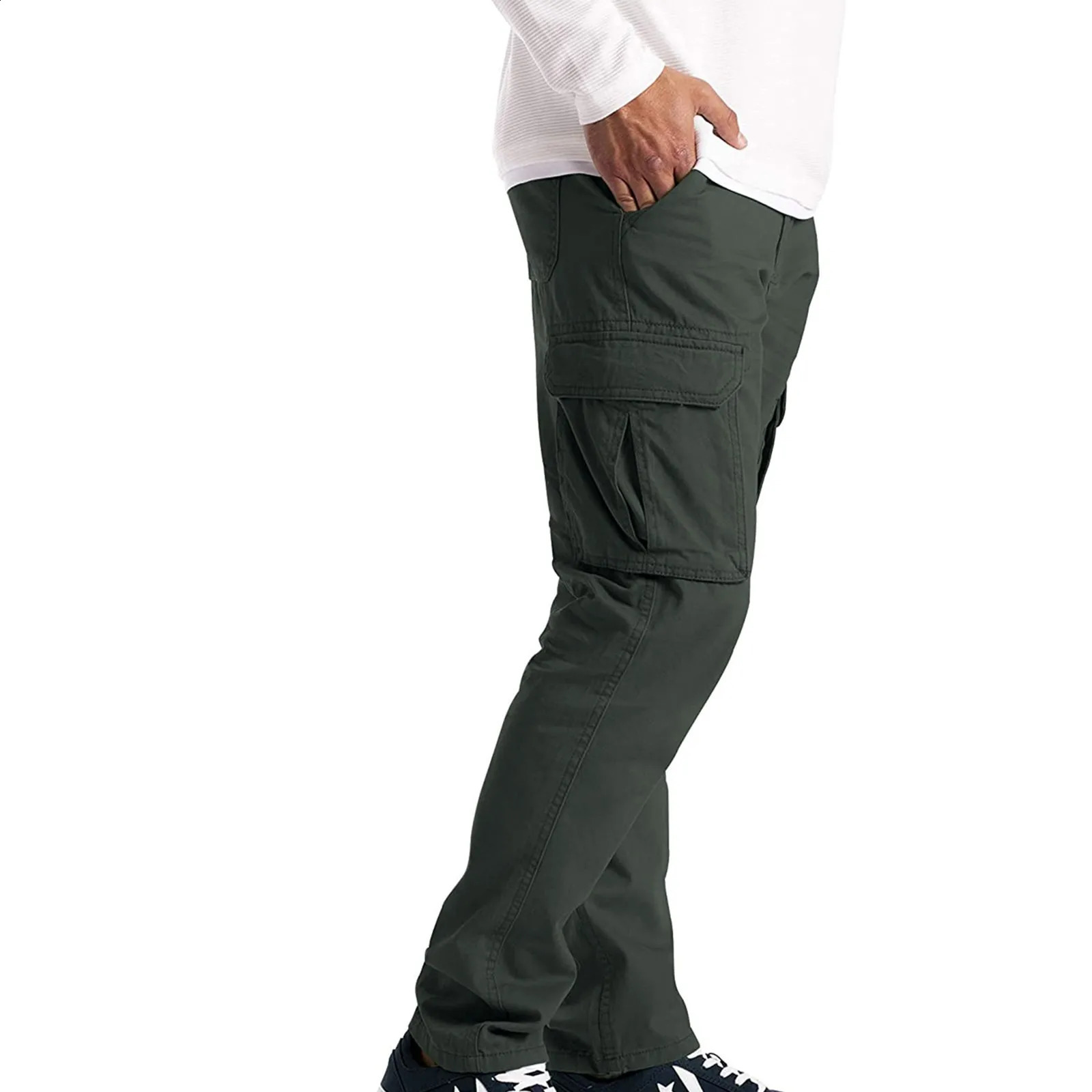 Summer Thin Cargo Pants Males Multi Pocket Straight Men Military Trousers Casual Baggy Pants Men Big Size Spodnie Taktyczne 240822