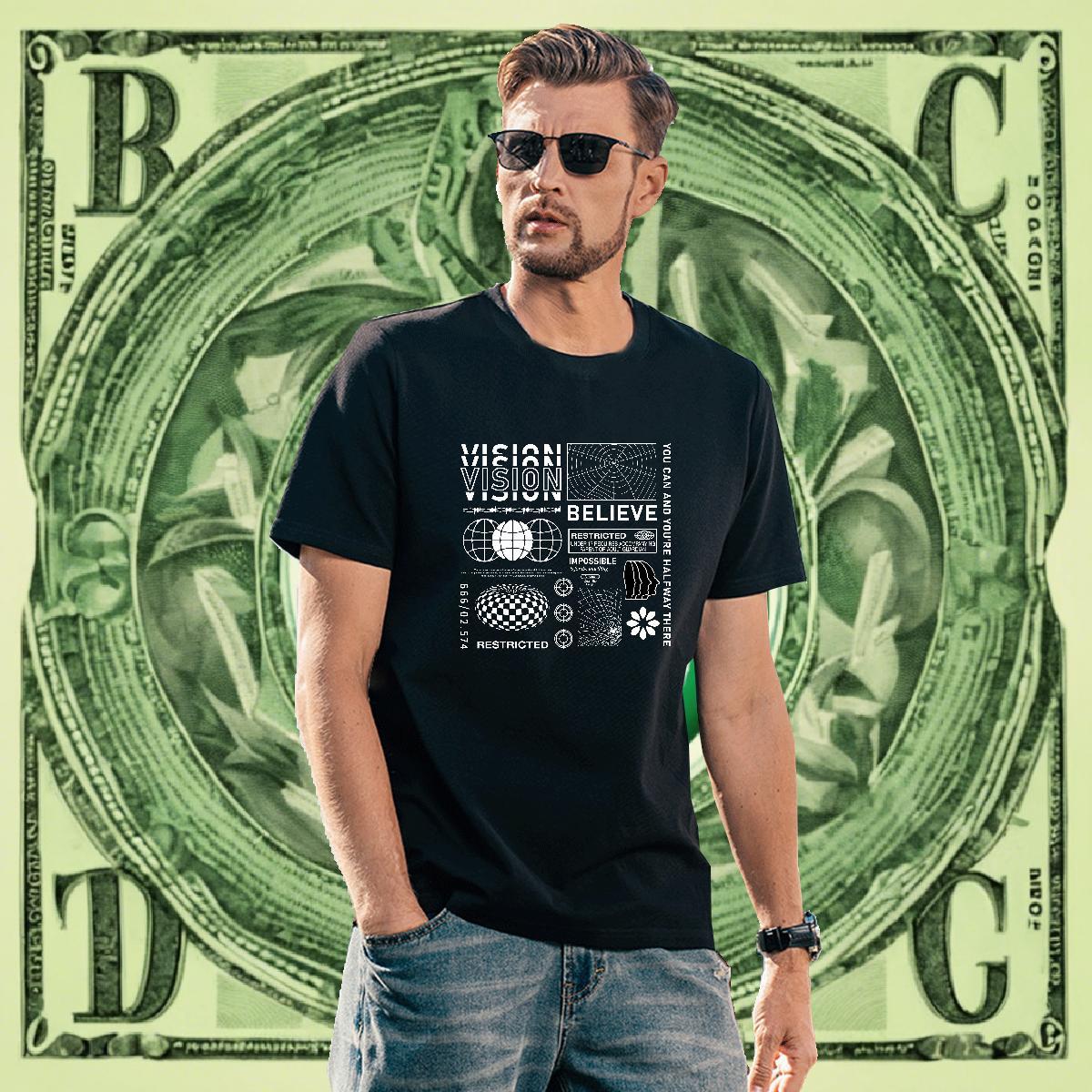 Brand Tshirts Daily Outfit 230g 100% Cotton Oversized 4XL Breathable letter Mens T Shirts Designer Fashion Polos