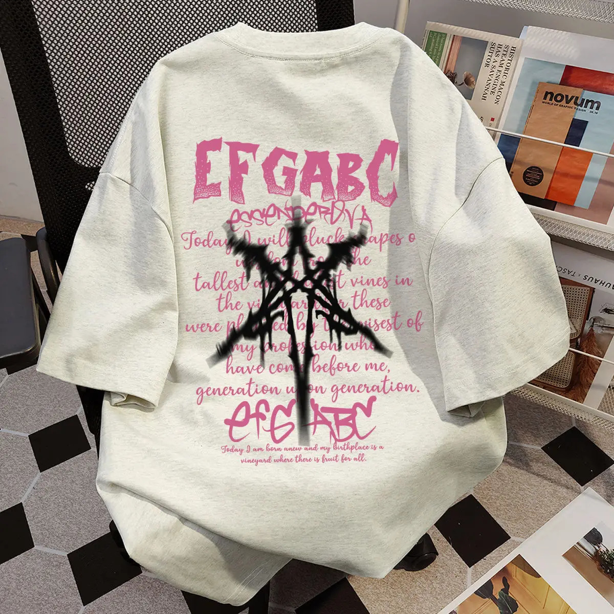 Summer Trends for Men and Women in the United States Hip Hop Personalized Letter Printing Round Neck Short Sleeve Couples Loose Casual Tshirt y2k 2408