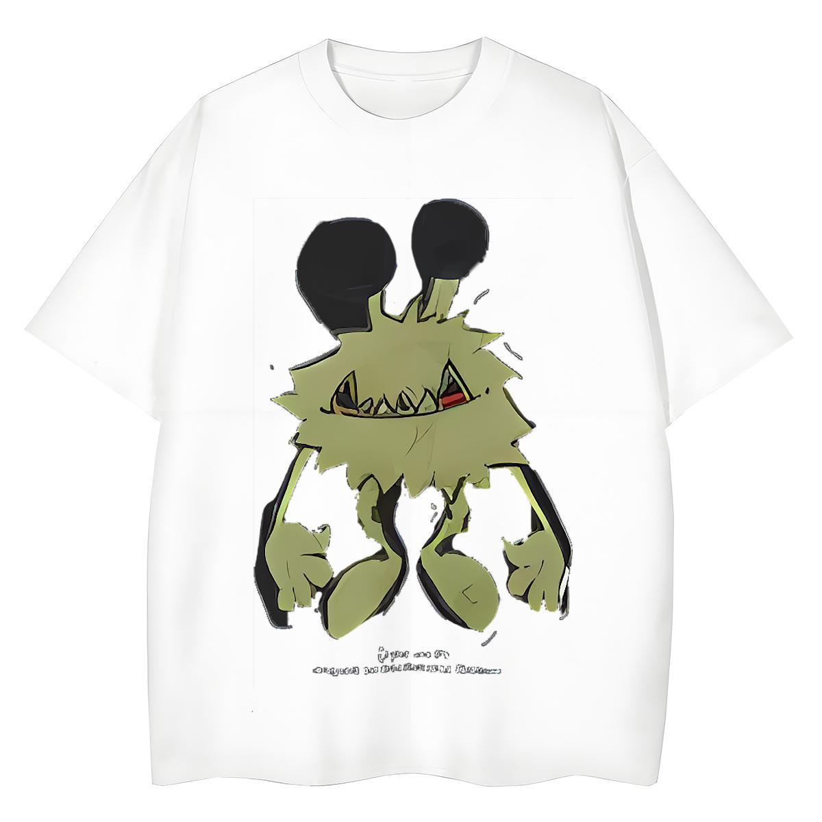 Loose Womens Tshirts 230g Pure Cotton painting Casual Sport T-Shirts for Women Breathable Short Sleeve Plus Size Cartoon Tops