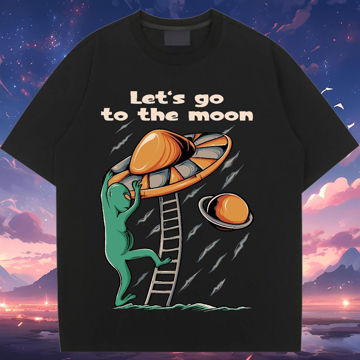 Fashion New T Shirt For Woman Round Neck Short Sleeve 230g 100% Cotton Lady T shirt Custom Printed ET Street Casual Loose fit Tees