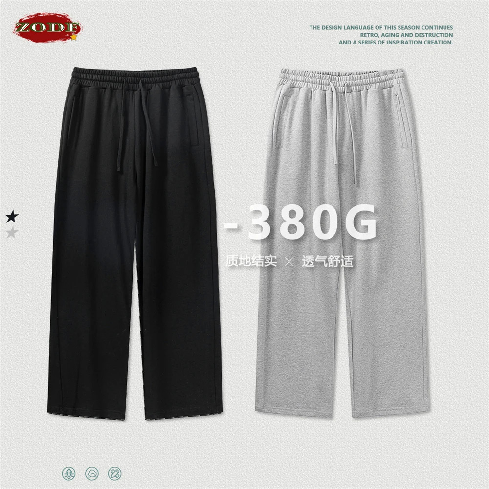 ZODF Fashion unisex 380gsm 100c ottonl ongp antsm ensl ooses traightl oosem 240821