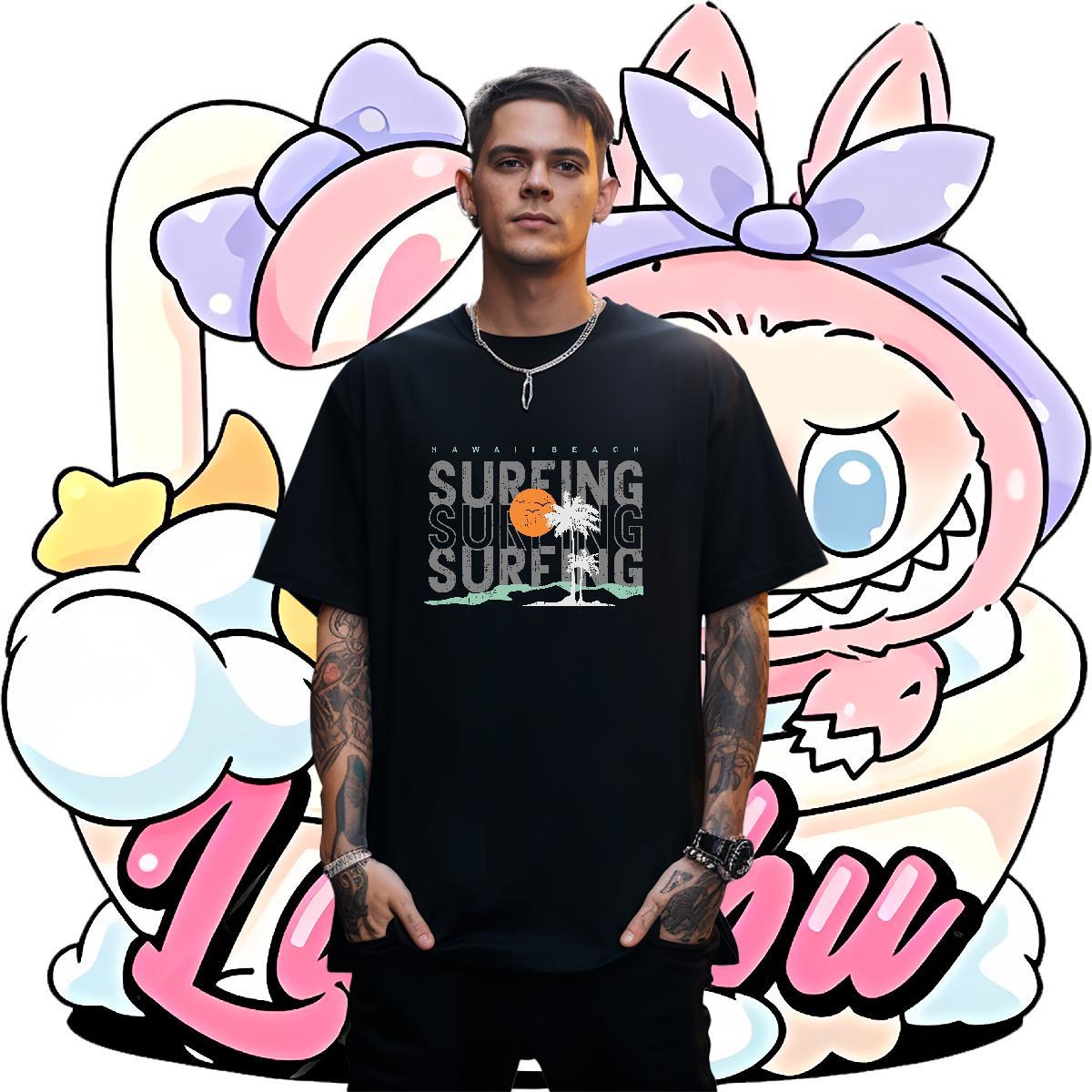 Comfortable Tshirt for Man Woman Casual Daily Wear 230g Pure Cotton DIY Anime Breathable letter Mens T Shirts Fashion Design Tops Tees