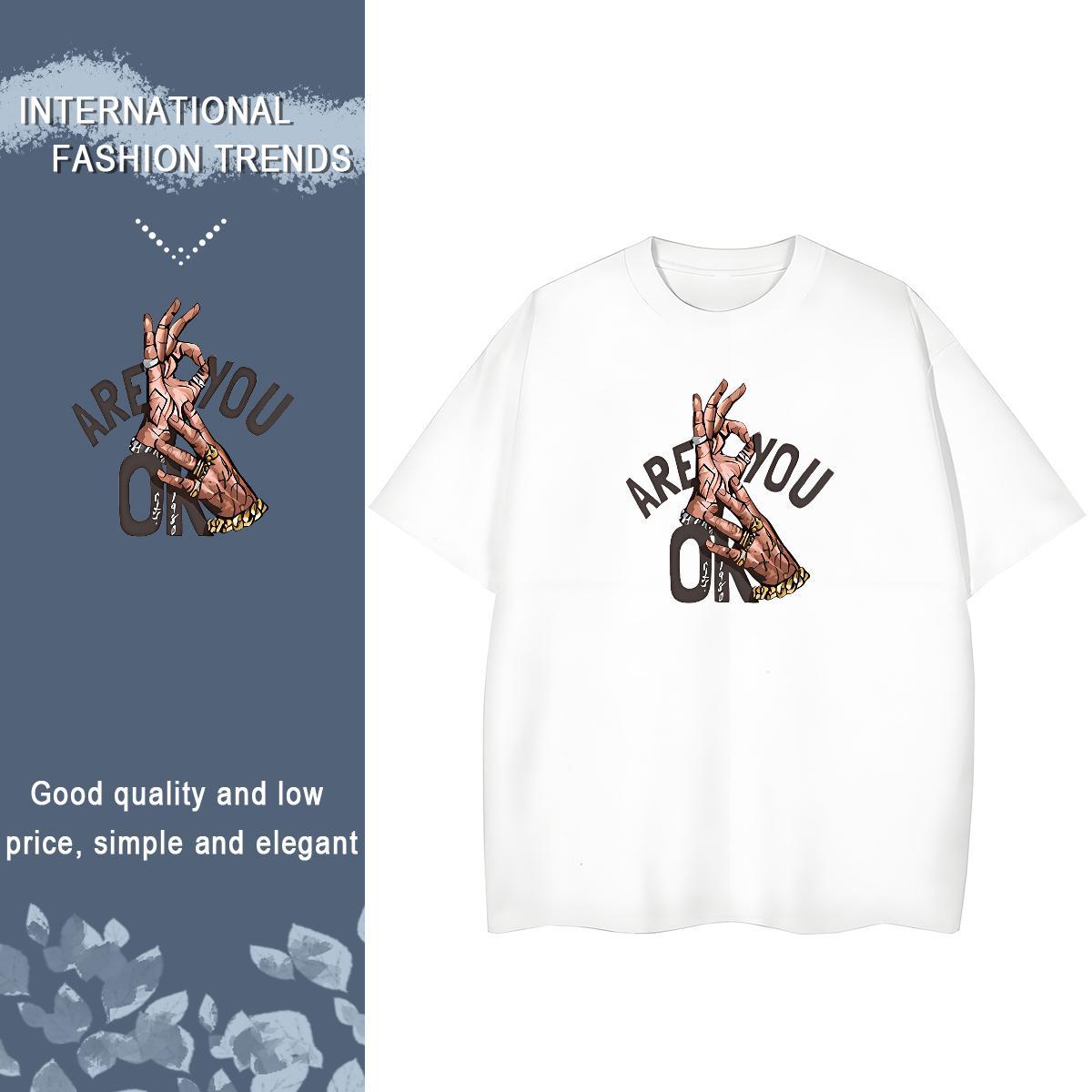 2024 Designer T Shirts Women 230g Pure Cotton Breathable Daily Outfit skull Women Tshirts Unisex Anime Print Tee Shirt