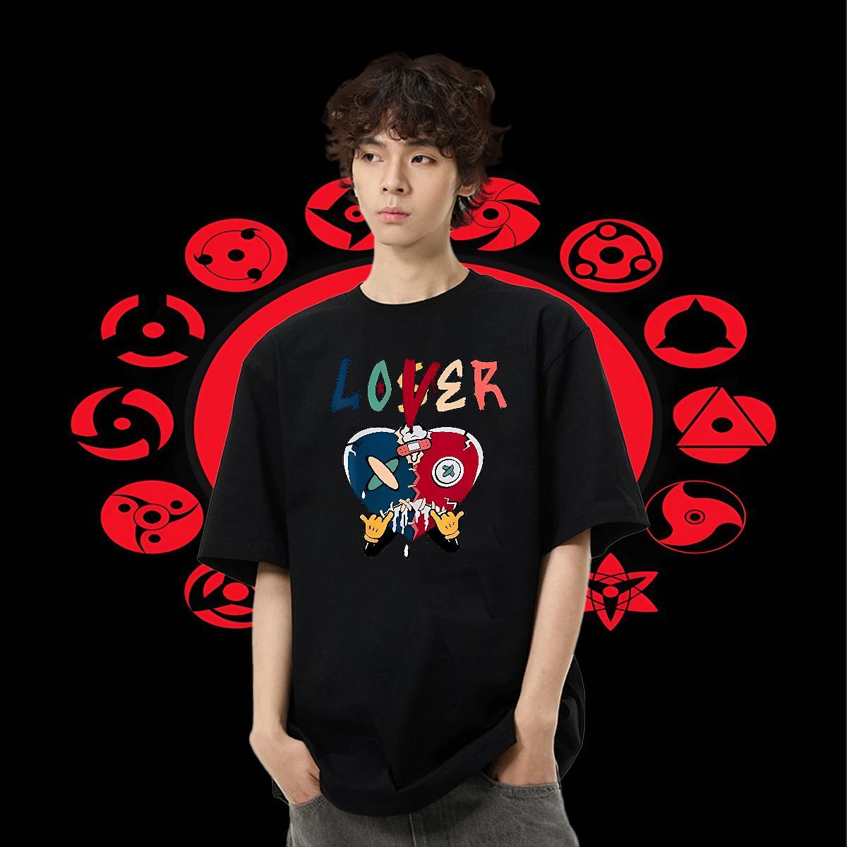 Brand Couples T Shirts Casual Beach 230g 100% Cotton Asian Size Short Sleeve Soft letter T Shirts Men DIY Customized Tops Tees