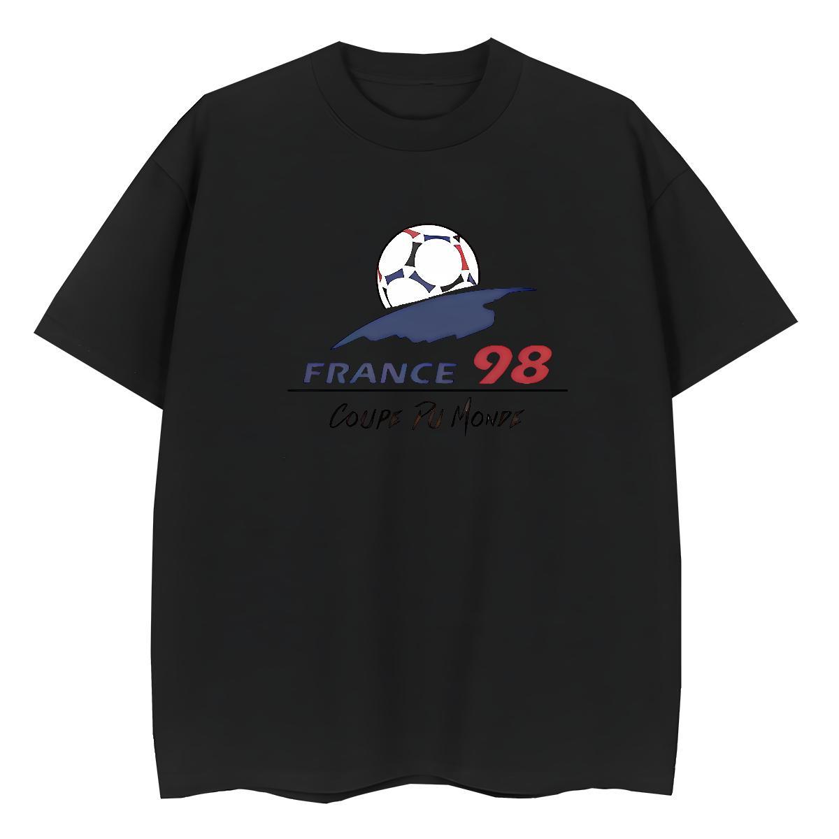 2024 Casual T-Shirts O-Neck Short Sleeve 230g Pure Cotton Unisex Tshirts DIY Anime Printed football Sport Loose Clothes Shirt
