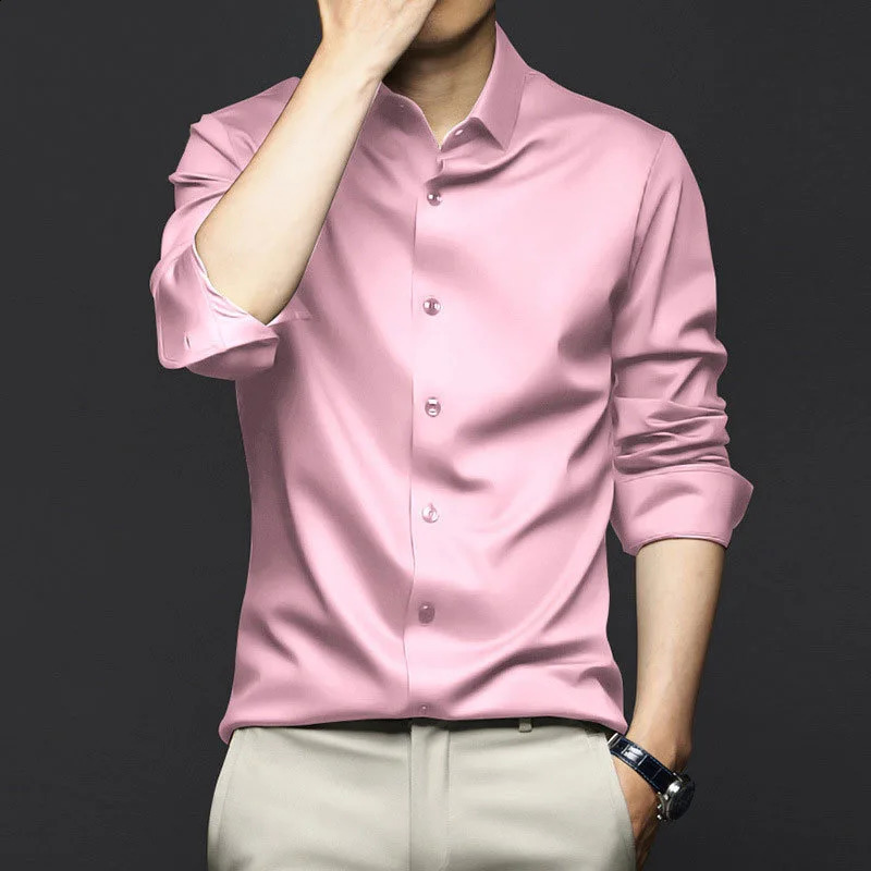 6XL large size long-sleeved shirt for men Anti-wrinkle non-ironing professional formal Business casual social high-end shirt 240822
