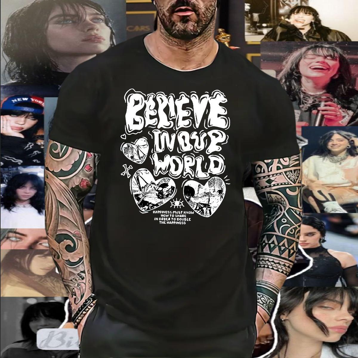 Fashion Casual Couples T Shirts 100% Cotton 230g Casual Beach heart Short Sleeve O-Neck T Shirt For Man Loose Graphic Tees