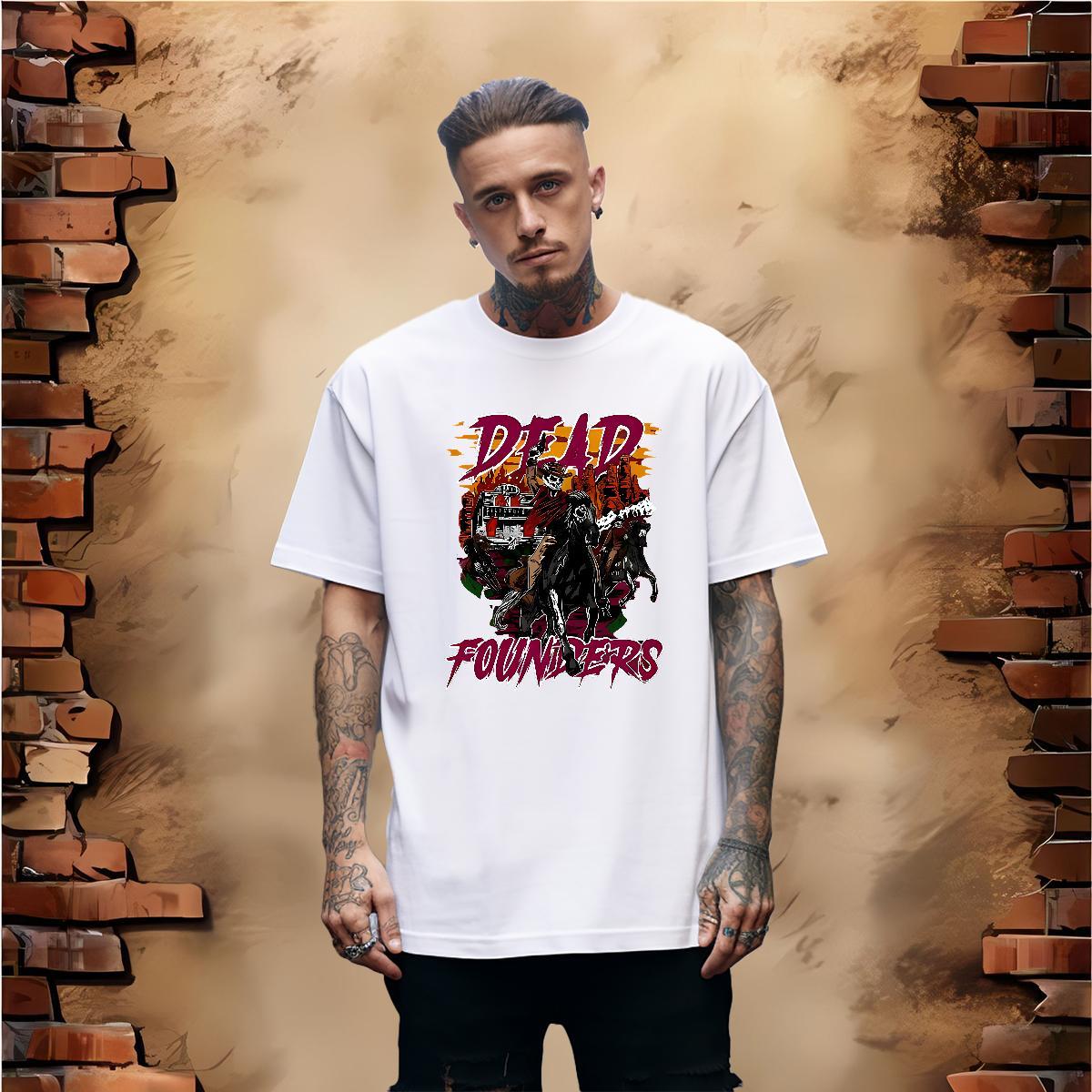 Cool Design horse riding T shirt Summer Casual Tshirt for Man Woman 230g 100% Cotton 2024 Summer Breathable Short Sleeve Custom Cartoon Tops Shirt