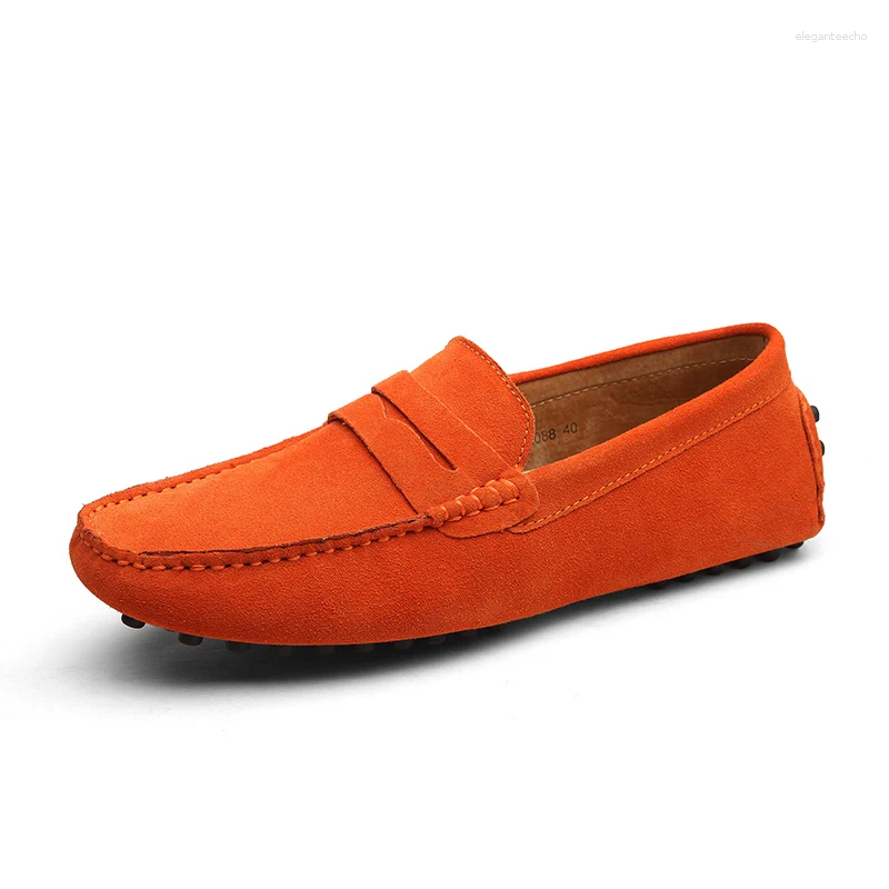 Men's Genuine Leather Loafers - hot Casual Suede Slip-On Driving Shoes for Comfort and Style