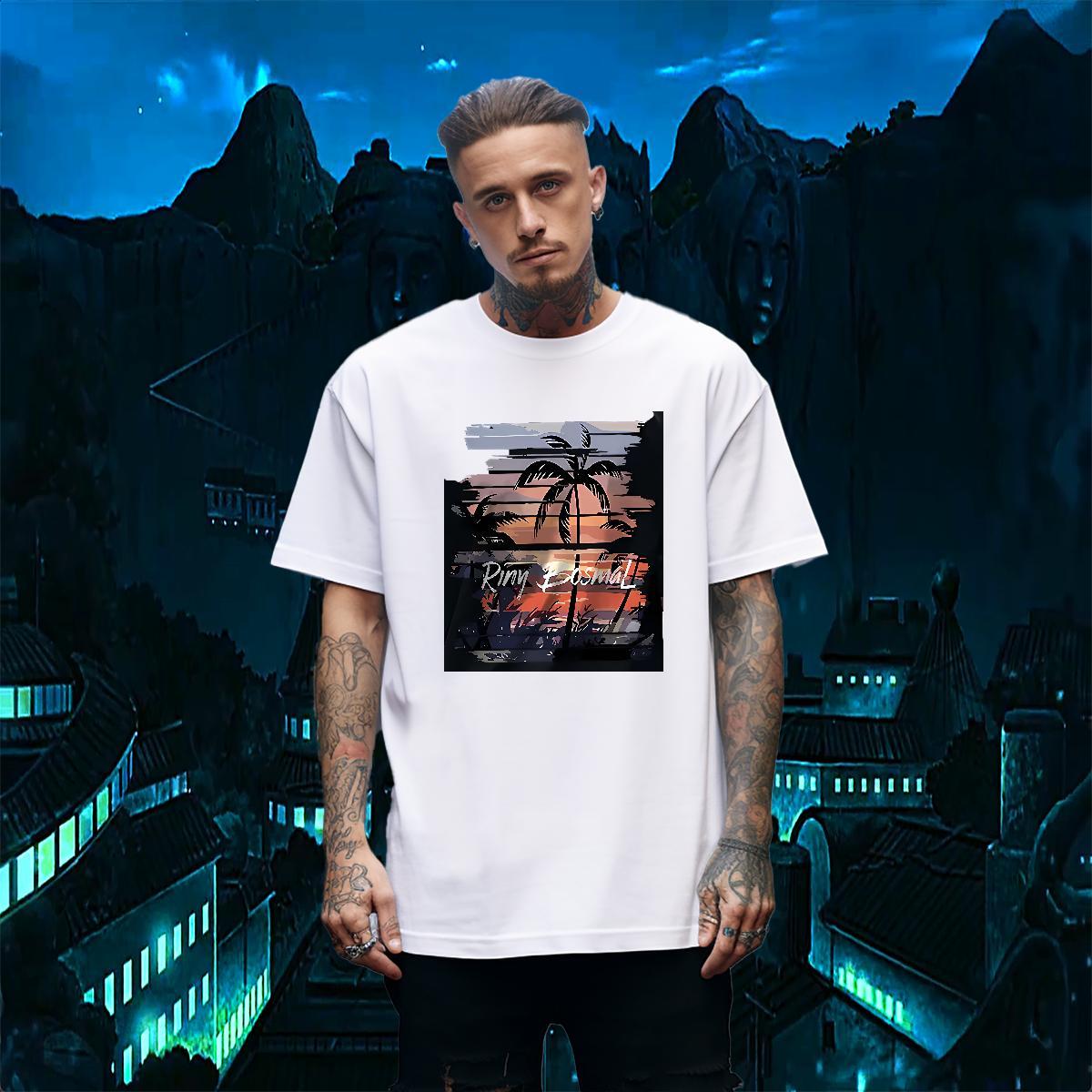 Fashion Home Outdoor Tshirt for Man Woman scenery Short Sleeve O-Neck 100% Cotton 230g T Shirts Men Loose Custom Big Size Clothes