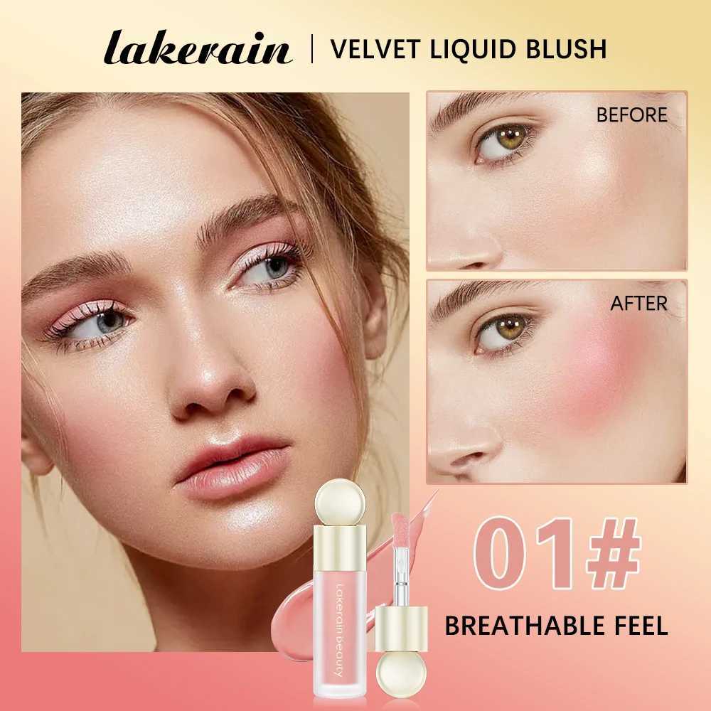 Rare Liquid Veet Matte Facial Pigment Lasting Beauty Natural Face Cream Orange Peach Powder Blusher Makeup Maquiagem W240821