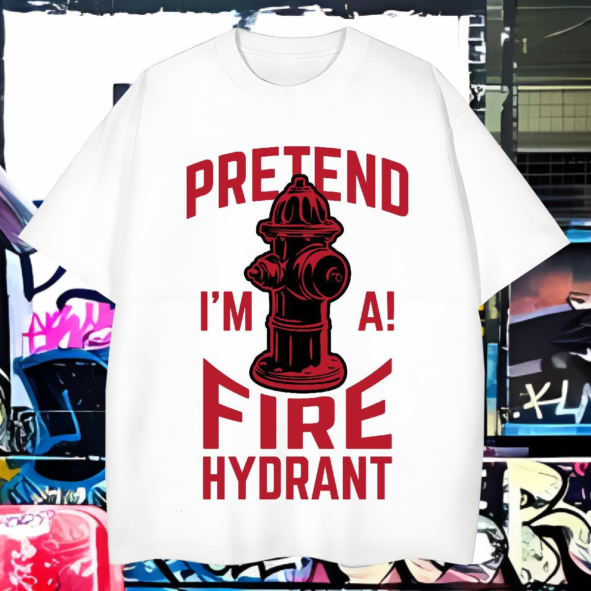 Wholesale fire hydrant T-Shirts Casual Daily Wear Men Tees 100% Cotton 230g Fashion Short Sleeve Soft Graphic Clothes