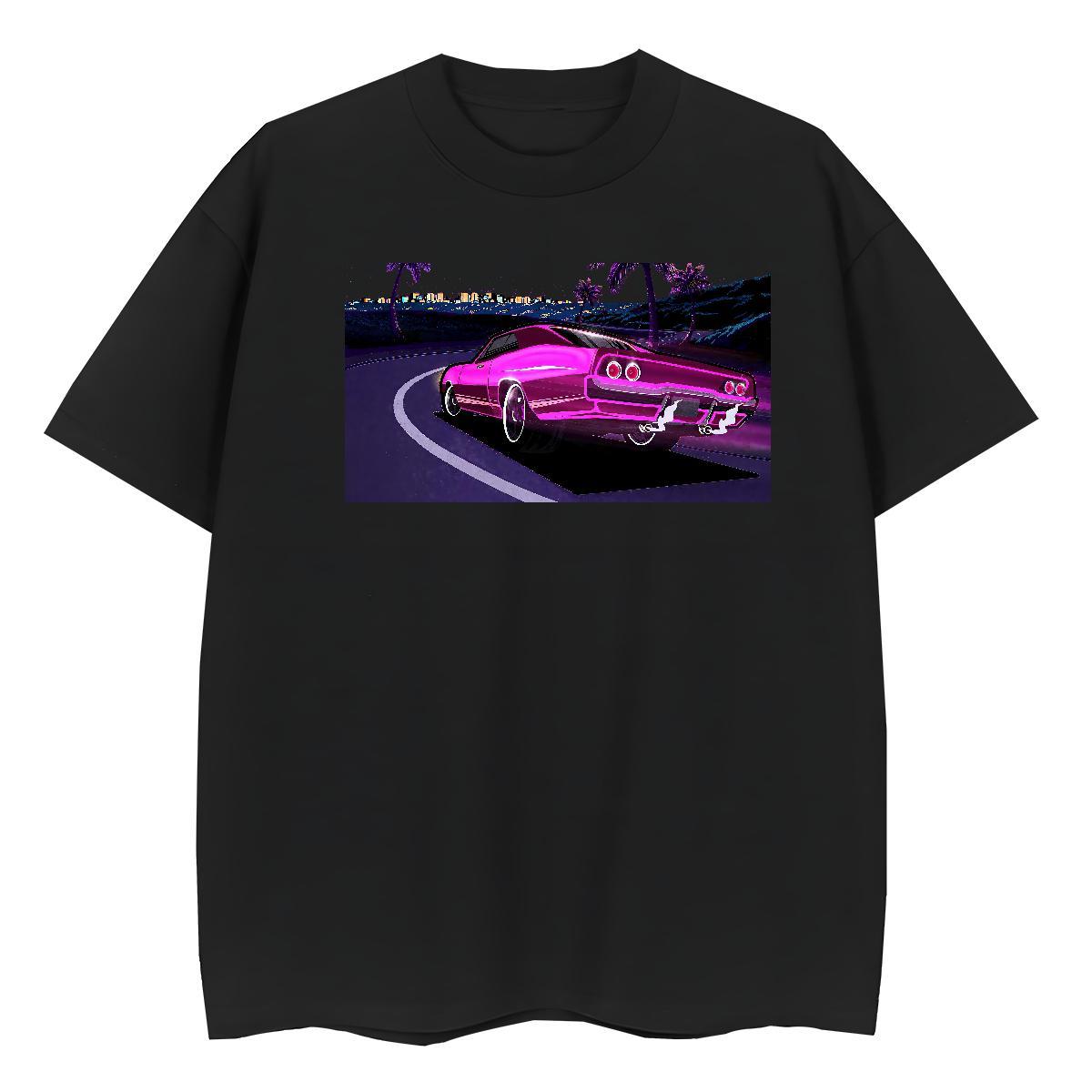 New Women T Shirts 100% Cotton 230g Breathable Crew Neck Hip Hop car Woman Tshirt Wholesale Black White Tops