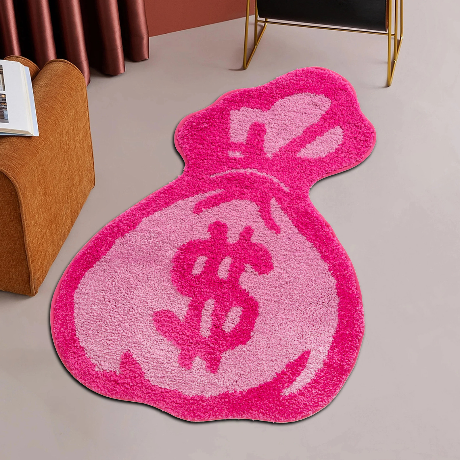 Purse Rugs Tufted Material Cartoon Carpet Anime Home Soft Fur Rugs Children Girl Bedroom Living Room Doormat Decor Floor Mat 240821
