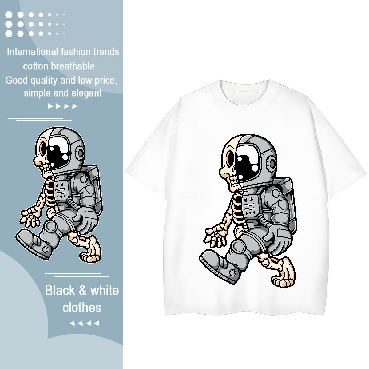 Soft Women Tshirts 230g Pure Cotton universe Spring Summer T-Shirts for Women Breathable DIY Anime Tees Shirts