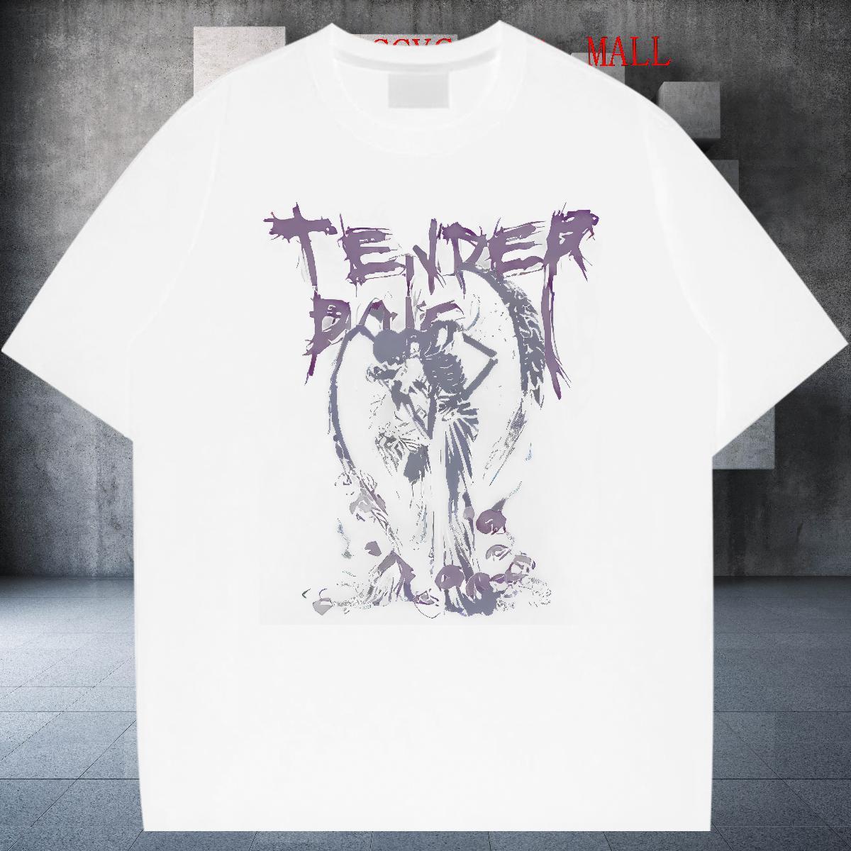 Comfortable Tshirts Daily Outfit 100% Cotton 230g Custom Printed Breathable Short Sleeve skull T shirt Brand Tees Shirts