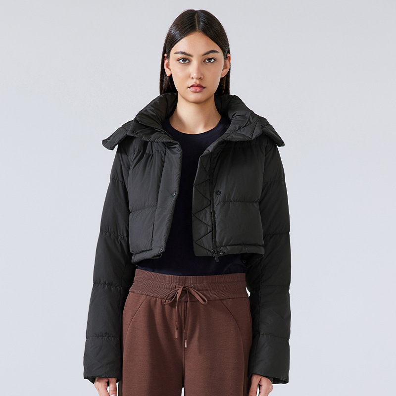 2025--Jacket Women Outfit Puffer Solid Color Short Down Coat Sports Winter Outwear 25121