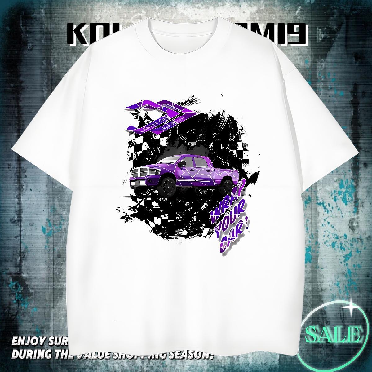 Brand Men Tops Tees Summer Casual 100% Cotton 230g Oversized Breathable Soft car T Shirts Men Wholesale Tops Shirt