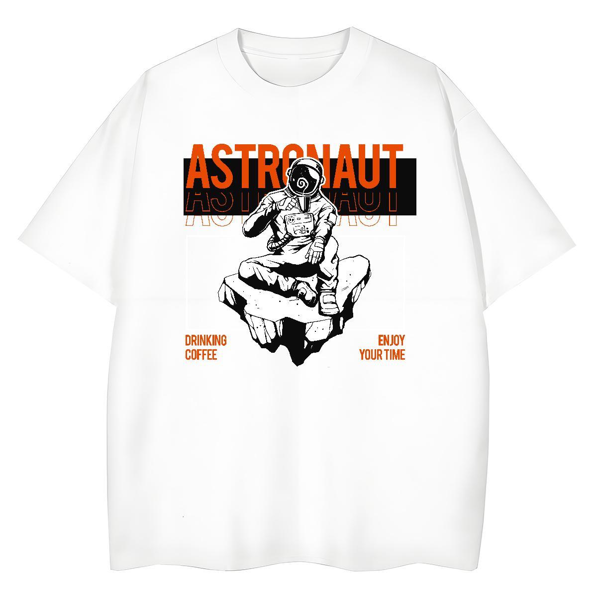 Free Shipping Womens Tshirts 100% Cotton 230g universe Daily Wear Womens T Shirts O Neck Short Sleeves Anime Tops Tees