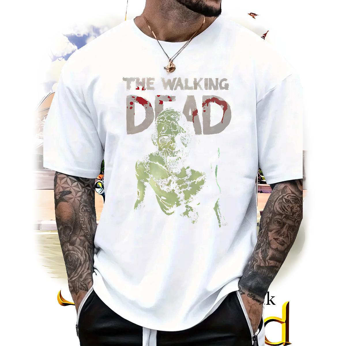 Designer Fashion Men Tees 230g Cotton Street Wear skull O-Neck Short Sleeve Men T Shirts High Quality Customized Print Clothings